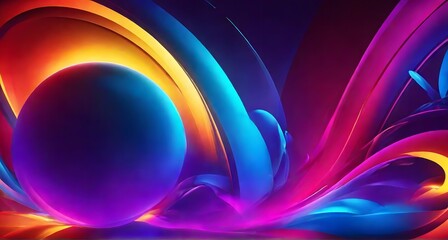 3d render, abstract background, multicolored 3d illustration