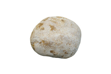 Isolated sandstone rock stone for outside garden decoration on white background.	 