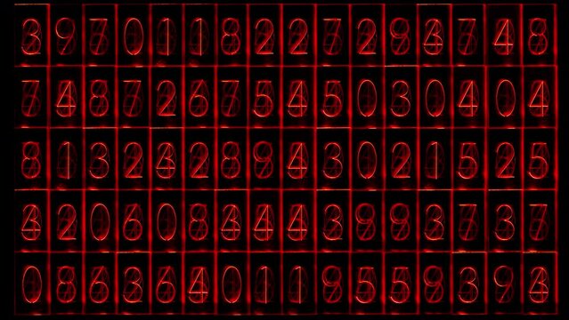 background wall with vintage neon streaming numbers 
