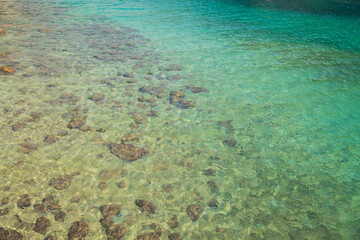 エメラルドグリーンの美しい海