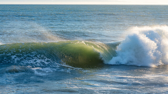 Waves, Green Waves, Sandspit, Santa Barbara Harbor, Breaking Waves, Ocean, Water, Sea, Surf, Coastal, Santa Barbara