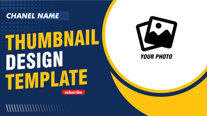 Fototapeta premium Simple editable thumbnail designs are perfect for sport content