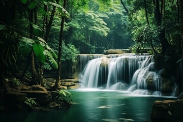 Fototapeta na wymiar waterfall in kanchanaburi country