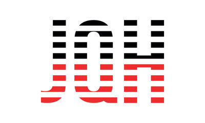 JQH three initial letter iconic line negative space minimal logo design vector template. monogram, abstract, wordmark, business, typography, minimalist, brand, company, flat, modern, unique, simple