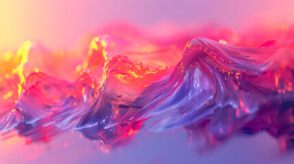 holographic fluid water stream glossy reflection spectrum wavy surface wallpaper background