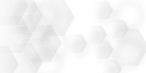 White Hexagonal Background. Luxury White Pattern. Vector Illustration. Futuristic abstract honeycomb mosaic white background. geometric mesh cell texture. modern futuristic wallpaper.