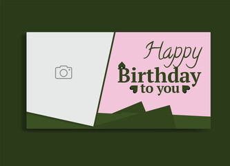 birthday social media birthday banner design template