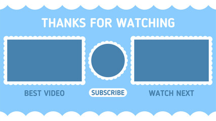 end screen background vector for video content