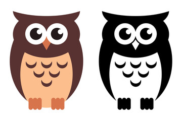 vector of a cute owl