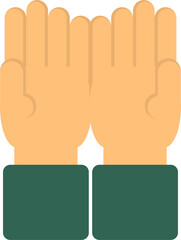 vector illustration of hands praying