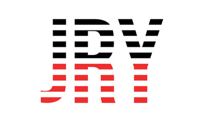 JRY three initial letter iconic line negative space minimal logo design vector template. monogram, abstract, wordmark, business, typography, minimalist, brand, company, flat, modern, unique, simple