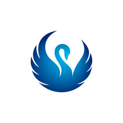 SWAN LOGO MODERN VECTOR ILLUSTRATIONS