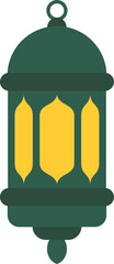 green lantern vector, suitable for use as an Islamic illustration