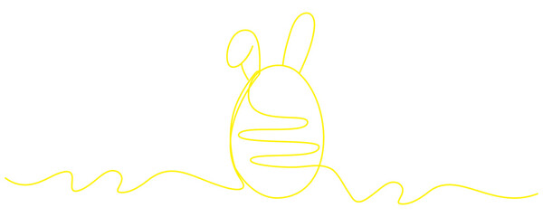 Vector Easter egg line art illustration