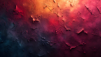 Close-Up of a Painting With Red and Blue Colors