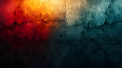 Abstract Painting of a Multicolored Stone Wall - obrazy, fototapety, plakaty