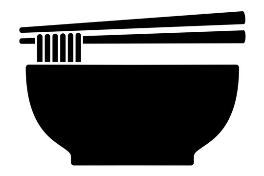 recommend clip art: ramen icon vector. chopstick noodles, bowl