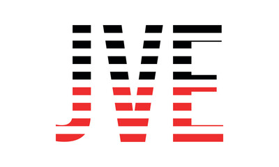 JVE three initial letter iconic line negative space minimal logo design vector template. monogram, abstract, wordmark, business, typography, minimalist, brand, company, flat, modern, unique, simple