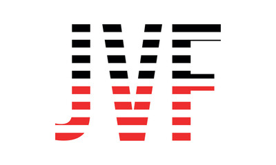 JVF three initial letter iconic line negative space minimal logo design vector template. monogram, abstract, wordmark, business, typography, minimalist, brand, company, flat, modern, unique, simple