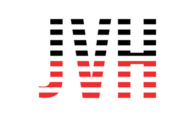 JVH three initial letter iconic line negative space minimal logo design vector template. monogram, abstract, wordmark, business, typography, minimalist, brand, company, flat, modern, unique, simple