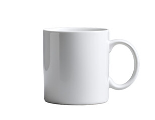 White coffee mug isolated transparent background