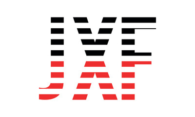 JXF three initial letter iconic line negative space minimal logo design vector template. monogram, abstract, wordmark, business, typography, minimalist, brand, company, flat, modern, unique, simple