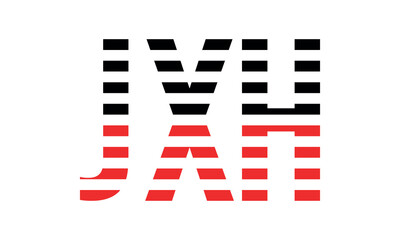 JXH three initial letter iconic line negative space minimal logo design vector template. monogram, abstract, wordmark, business, typography, minimalist, brand, company, flat, modern, unique, simple