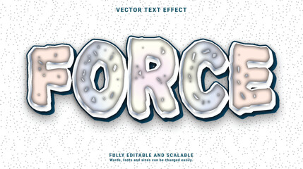 Vector force editable text effect
