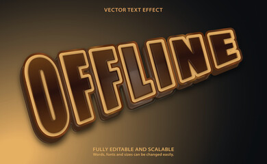 Vector offline text effect
