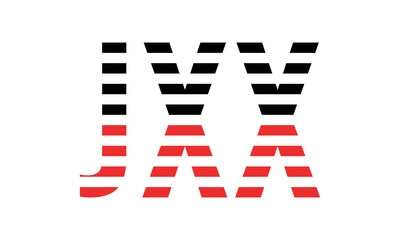 JXX three initial letter iconic line negative space minimal logo design vector template. monogram, abstract, wordmark, business, typography, minimalist, brand, company, flat, modern, unique, simple