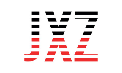 JXZ three initial letter iconic line negative space minimal logo design vector template. monogram, abstract, wordmark, business, typography, minimalist, brand, company, flat, modern, unique, simple