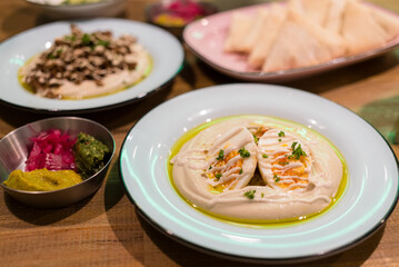 Hummus with egg israel cuisine