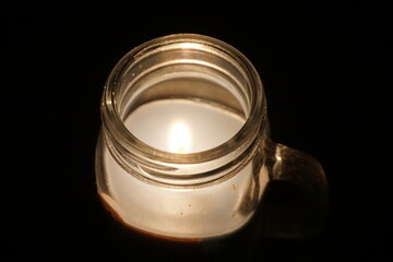 candle in the glass