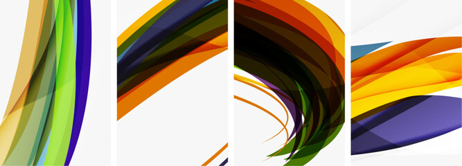 Abstract colorful wave posters for wallpaper, business card, cover, poster, banner, brochure, header, website