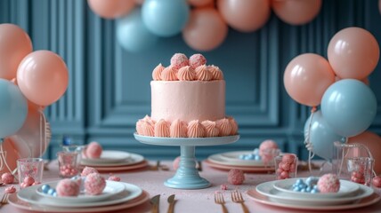 beautiful decorated wedding cake ready for the celebration