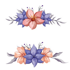 Decorative Floral Foliage Ornament for Wedding Invitation