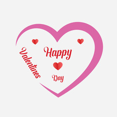 Happy Valentine's Day on 14 February. Valentine's Day vector illustration, poster, flyer, social media post, icon, sign/symbol, or logo.