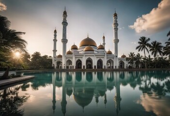 Mosque Baiturrahman Aceh - obrazy, fototapety, plakaty