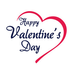 Happy Valentine's Day on 14 February. Valentine's Day vector illustration, poster, flyer, social media post, icon, sign/symbol, or logo.
