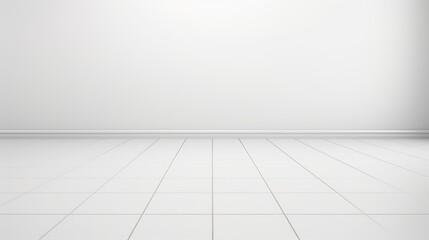 Fototapeta premium white tile floor or seamless tile wall floor New clean texture for the background.