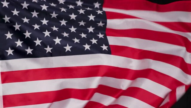 United States USA national flag on dark background