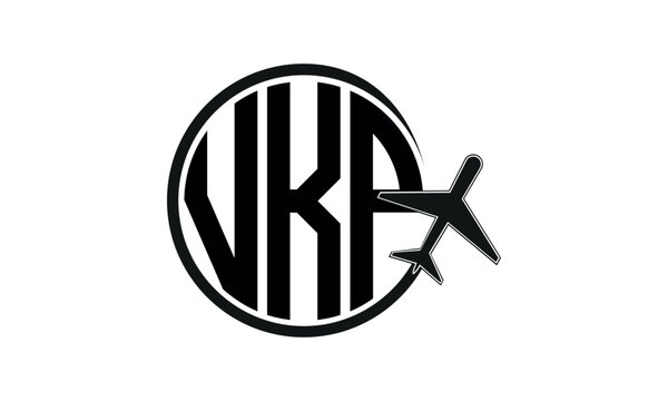 VKP three initial letter circle tour & travel agency logo design vector template. hajj Umrah agency, abstract, wordmark, business, monogram, minimalist, brand, company, flat, tourism agency, tourist