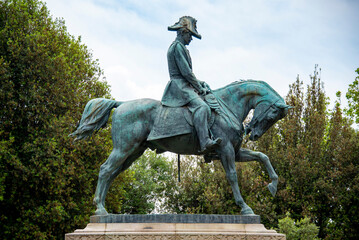 Equestrian statue of King Albert of Cala in the Quirinal Garden - Rome - Italy