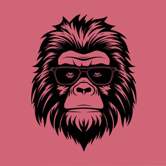 Cool Gorilla Wearing Glasses With Generative AI