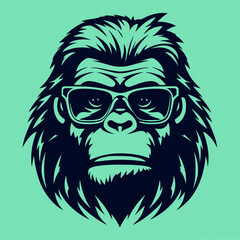 Cool Gorilla Wearing Glasses With Generative AI