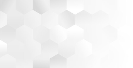 clean and elegant honeycomb pattern white banner design - obrazy, fototapety, plakaty