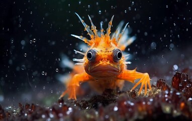 realistic photos of beautiful underwater macro life, all these special creatures and creatures can be found in tropical waters. generative ai