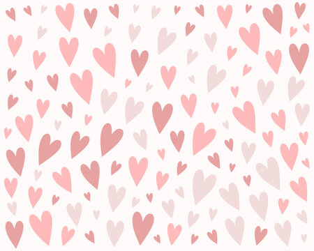 flat style lovely heart pattern backdrop a printable design