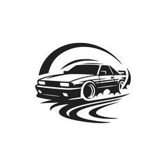 car drift logo vector illustration template design © katsumatakun
