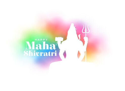 papercut style happy maha shivratri religious background design